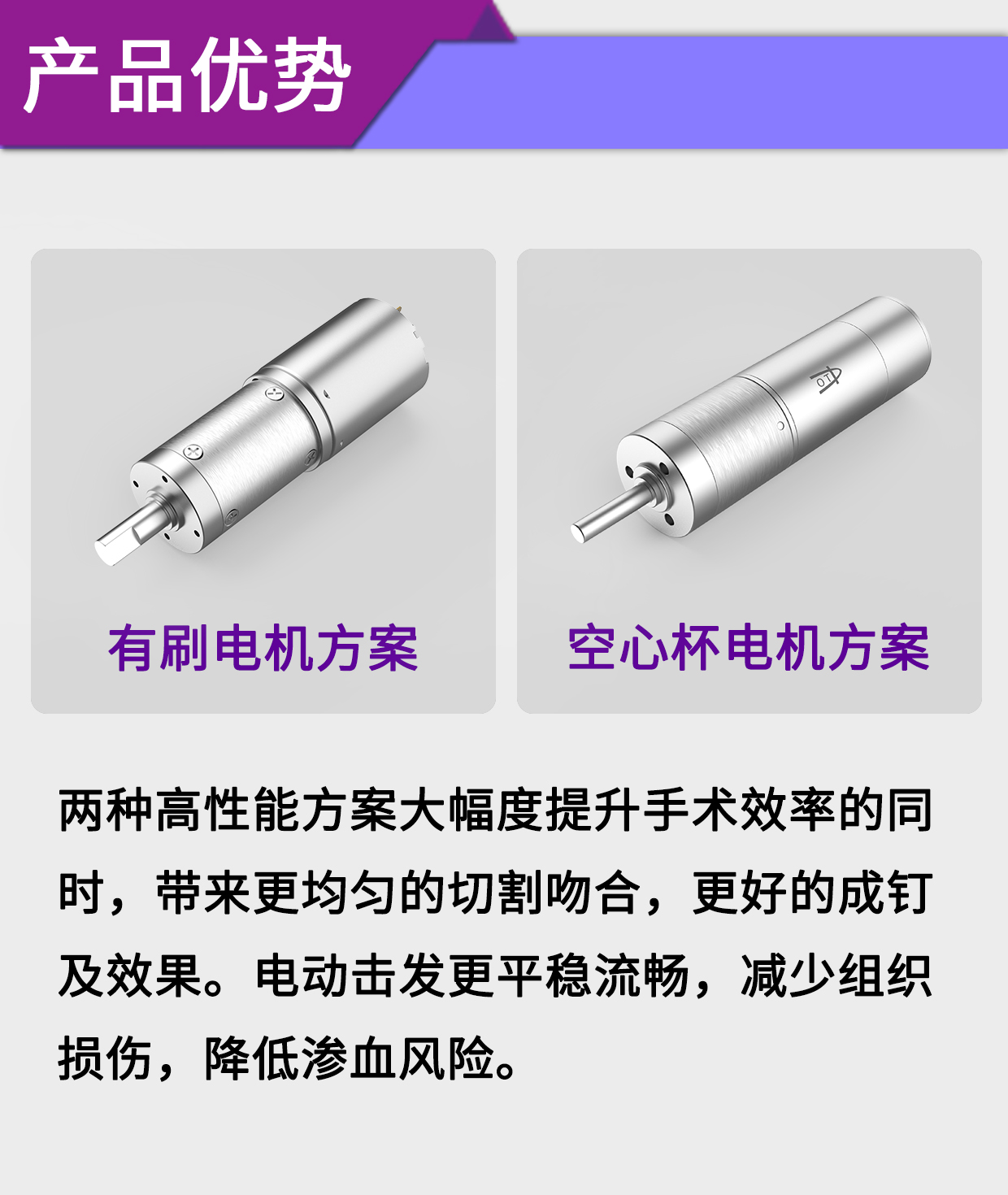 一次性电动切割吻(wen)合器电机(ji)解决方案_医疗外科(ke)吻合器驱动马(ma)达-万至达电机