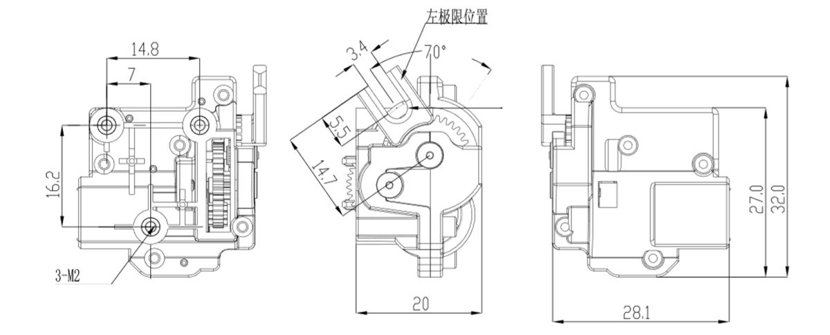 OT-28GF投影仪减速电机(ji)|小型减速机|减速齿轮箱|减(jian)速马达(da)|电机定制-万至达(da)电机