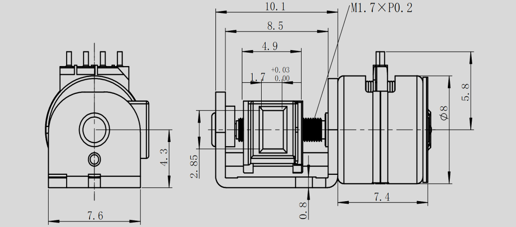 OT-SM8.0XL-001步进电(dian)机(ji)_激光投影仪电(dian)机-万至达电(dian)机