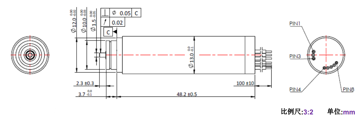 ECS 1348 内置编(bian)码器(qi)空心杯电机-万至(zhi)达(da)电机