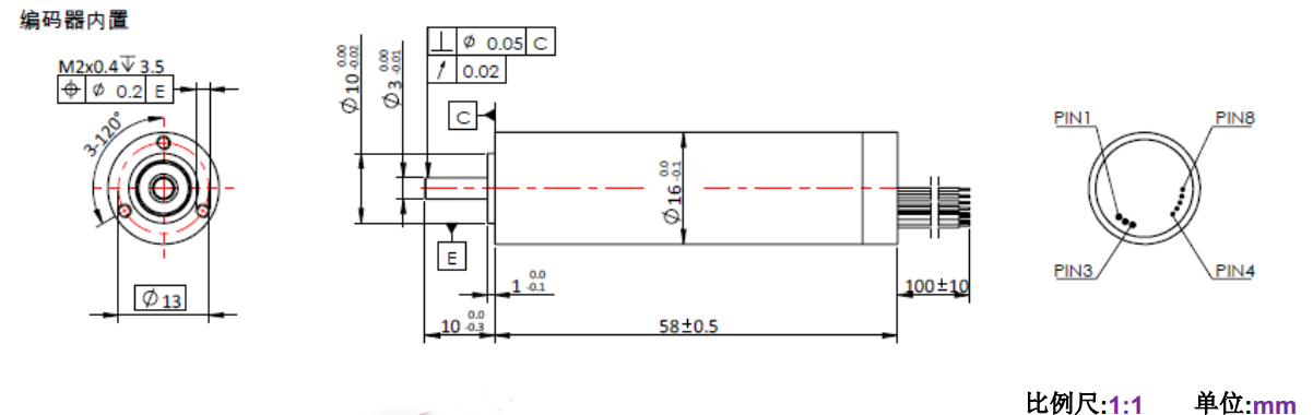 ECS 1658 内置编码器空心(xin)杯电机-万至达(da)电机(ji)